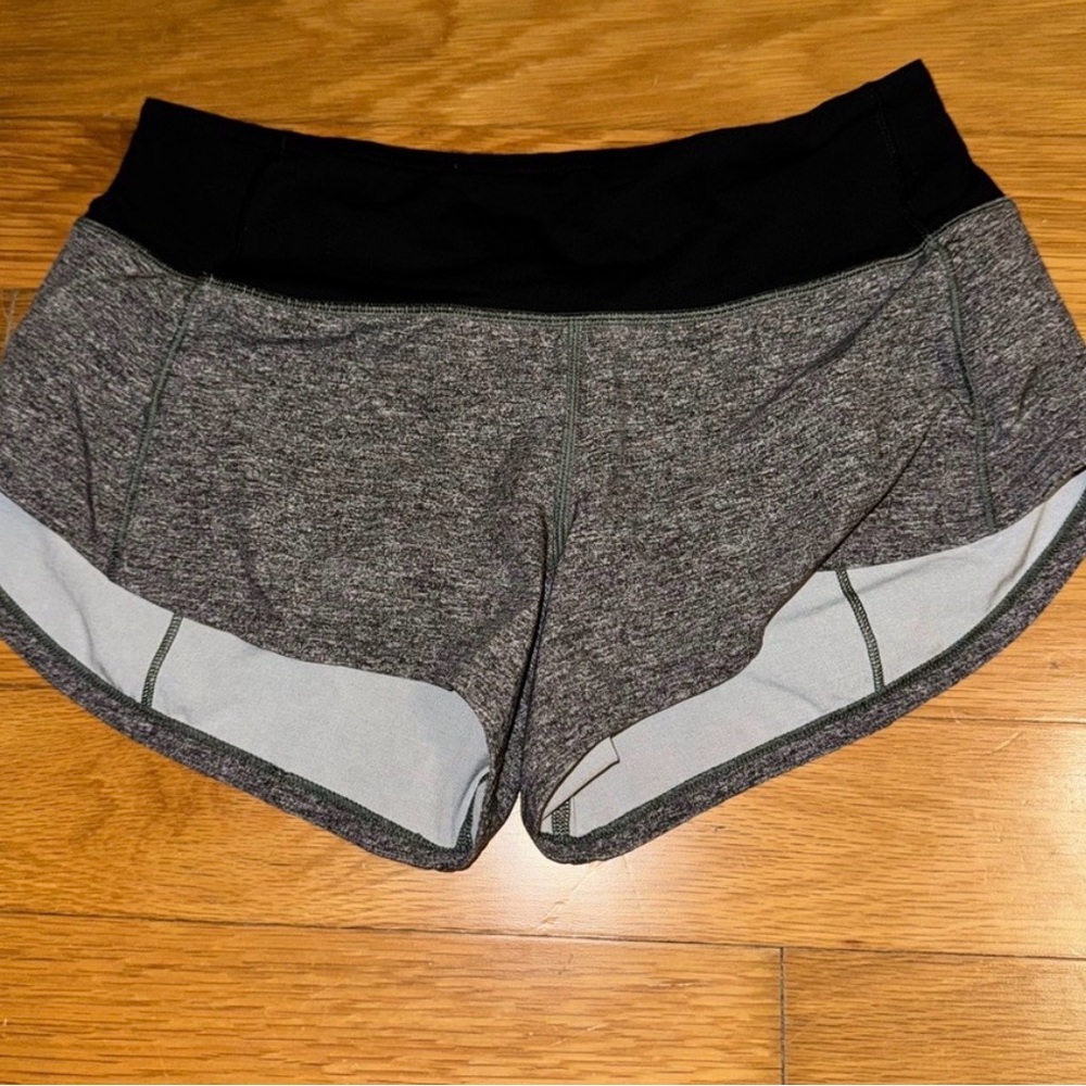 Lululemon speed ups 2.5 inch heather luxe low rise size 2